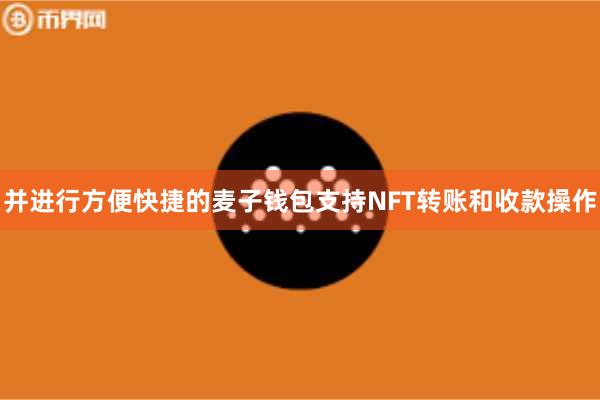 并进行方便快捷的麦子钱包支持NFT转账和收款操作