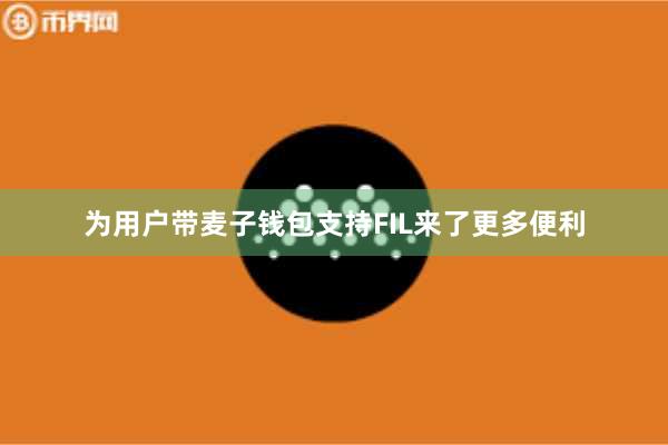 为用户带麦子钱包支持FIL来了更多便利